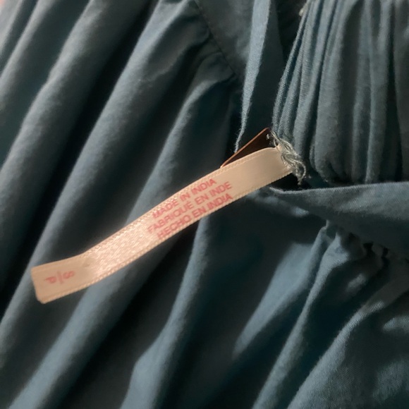 Free People Lowen Midi Skirt Teal EUC 100% Cotton w POCKETS🤗! Discontinued color - Picture 6 of 6